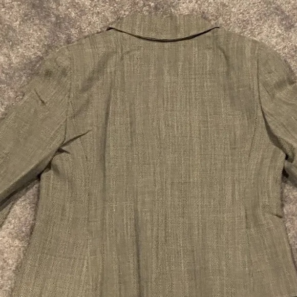 (1) Trendy Vintage Gray Patterned Max Mara Wool Suit Jacket Women’s Size 10 - Picture 11 of 15